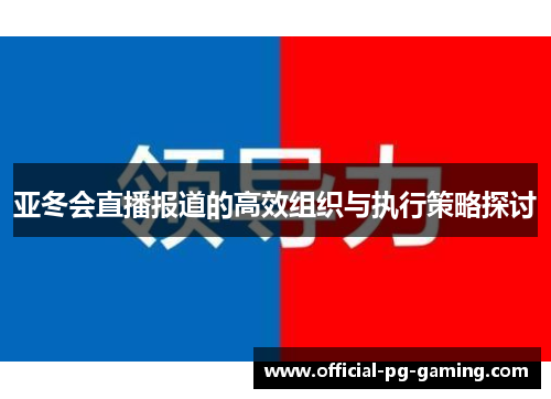 亚冬会直播报道的高效组织与执行策略探讨