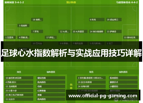 足球心水指数解析与实战应用技巧详解 足球心水指数解析与实战应用技巧详解